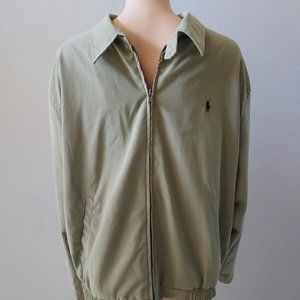 ralph lauren polo golf zip up jacket olive size Large